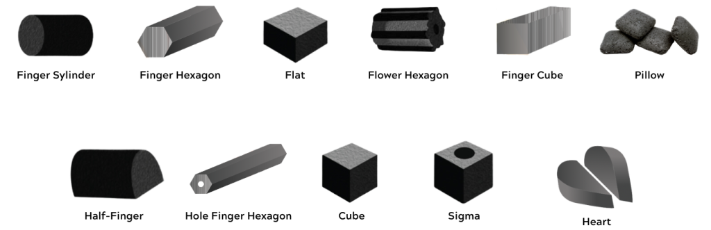 Shape Coconut Charcoal Briquettes